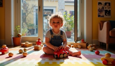 AI-generated film still from Me-Me exploring identity and unlived destinies in Milan